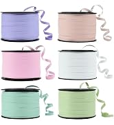 BEISHIDA 6 Assorted Colors Curling Ribbons Balloon String Ribbons - Pastel Colors 6 Rolls for Gif...