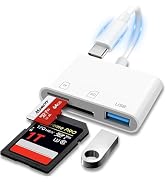 SD Card Reader USB 3.0 Type C High Speed to SD/TF Card Adapter for iPhone 17/16/15, Memory Card R...