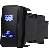 On-Off Rocker Switch, Qiilu 12V Blue LED Car Auto On Off Rocker Toggle Switch for Hilux Landcruis...