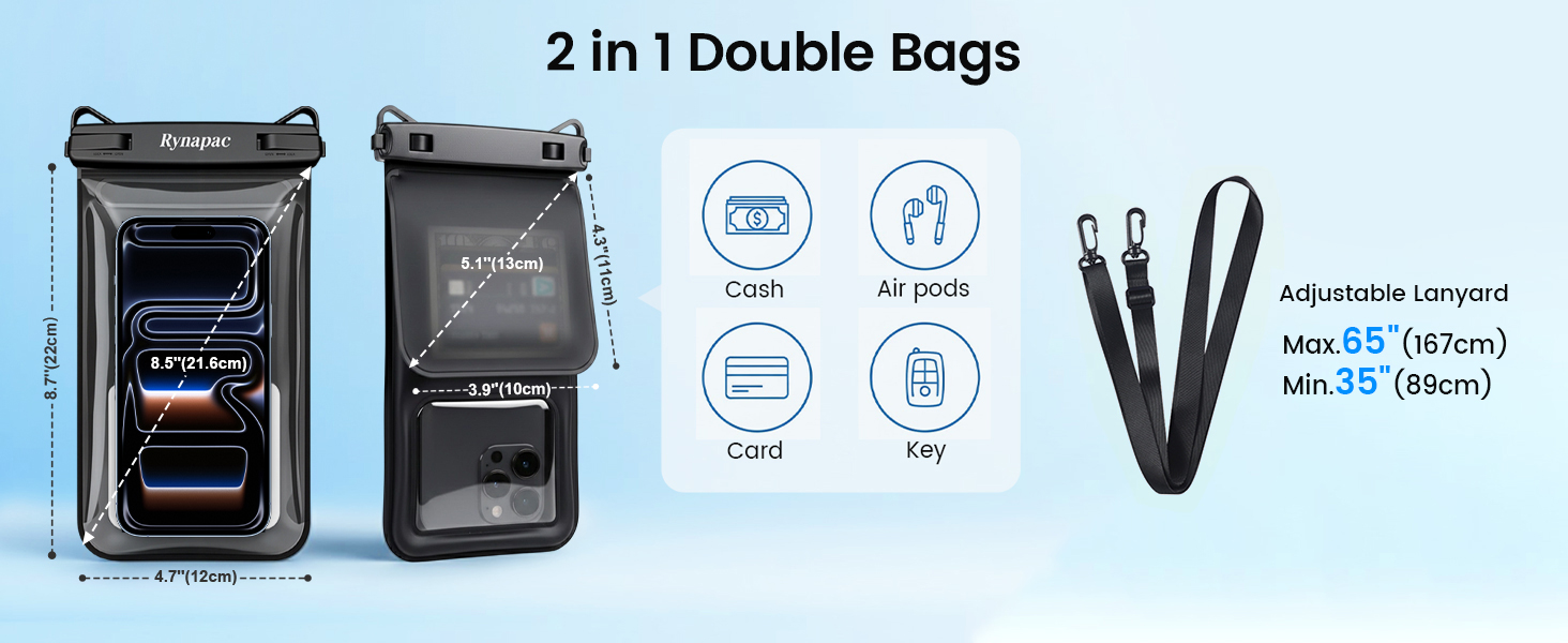 waterproof phone pouch floating