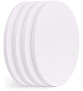 EXERZ Artist Framed Canvas 4 Pack/Round Diameter 30cm/ 280GSM/ Pre-Stretched 100% Cotton/Blank/Tr...