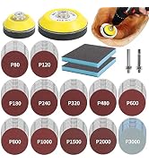 Pomsare 120pcs 3inch Sanding Discs with 2 & 3inch Backer Pads and Sanding Sponge Sander for Drill...