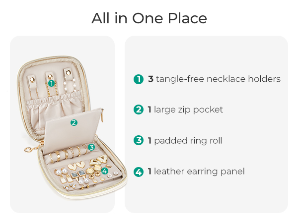 BAGSMART Jewelry Organizers and Storage Earings Holder Organizer for Women Necklace Holder