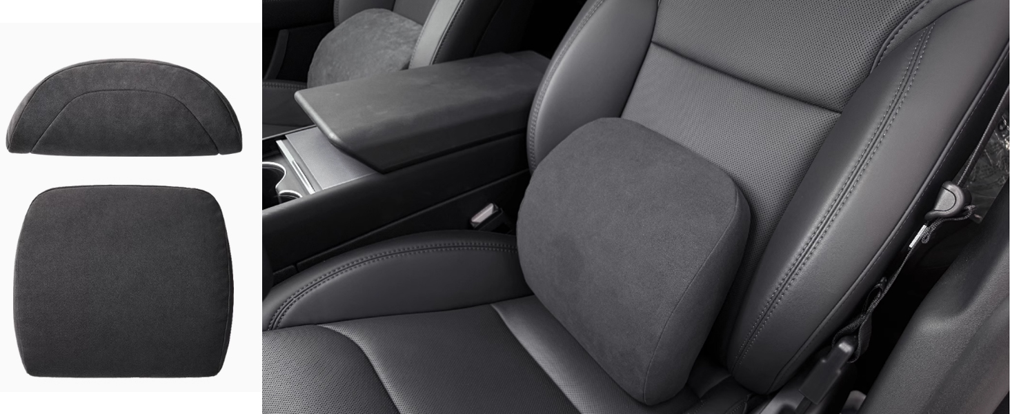 lower back pillow tesla car model y seat neck pillow lumbar support for car pillow for head rest