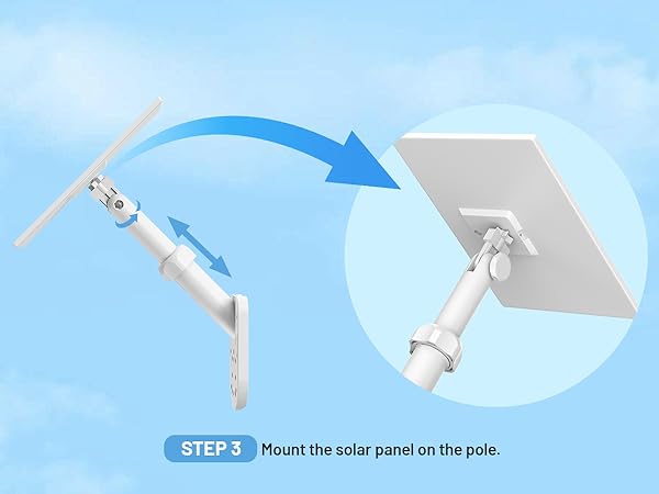 Solar Panel and 2-In-1 Wall Mount for Ring Cam