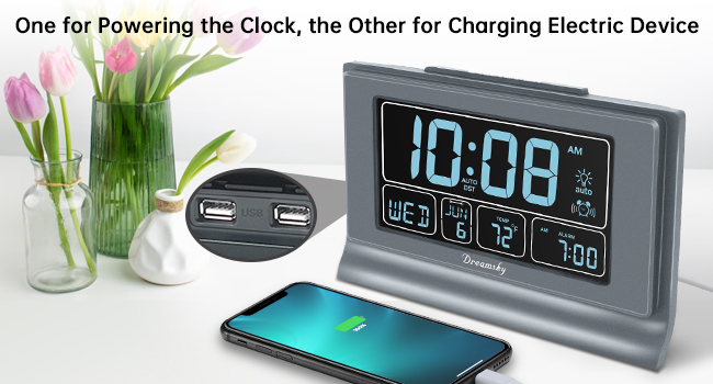 alarm clock with usb port