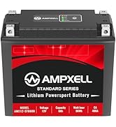 YTX14-BS Lithium Powersports Battery 12V 8AH 480A Motorcycle Battery with Smart BMS,Replacement A...