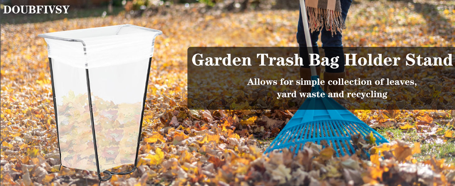 garden trash bag holder outdoor leaf bag support stand