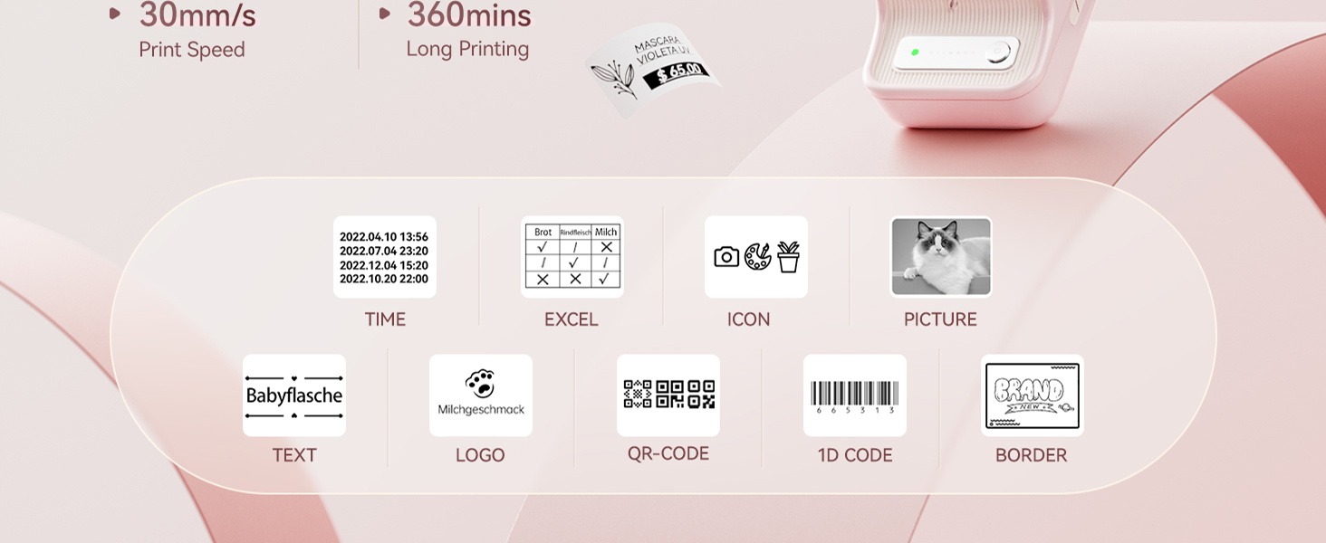 NIIMBOT B21 Pink Label Maker