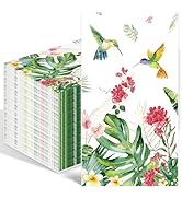 100PCS Spring Summer Hummingbird Paper Napkins 3 Ply Geranium Flower Bird Disposable Hand Towels ...