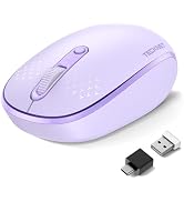 TECKNET Wireless Mouse,Bluetooth Mouse (BT5.3/5.0 & 2.4G) with USB Receiver Silent Optical Comput...