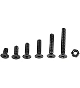 250pcs M3 Black Alloy Steel Screws & Bolts Socket Cap Screws Hex Socket Screws Bolt with Hex Nuts...