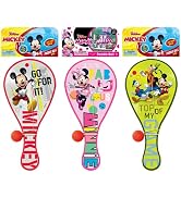 Disney Mickey Mouse, Minnie and Friends Plastic Paddle Ball with String (3 Pack ) by JARU. Paddle...