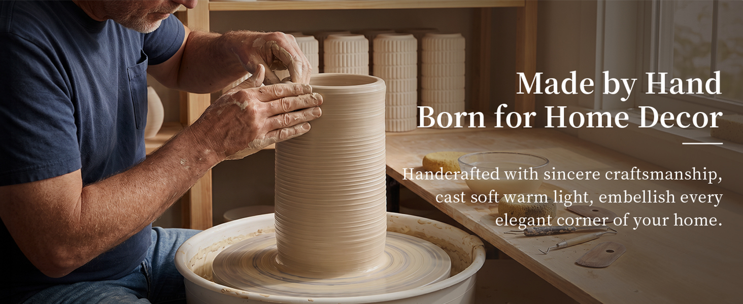 HANDMADE CRAFT CERAMIC TABLE LAMP