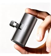 LISEN 6800mAh Mini Portable Charger USB C Capsule Power Bank for iPhone 17 | Small Portable Charg...