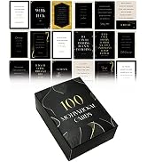 100 Encouragement Quote Cards, Famous Inspirational Quotes, All Unique Designs, Elegant Black & G...