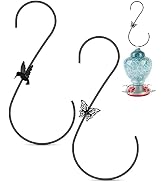 PACETAP Bird Feeders Hanger 12-Inch, 2PCS Metal Hummingbird Feeder Hook, Heavy Duty Plant Hangers...