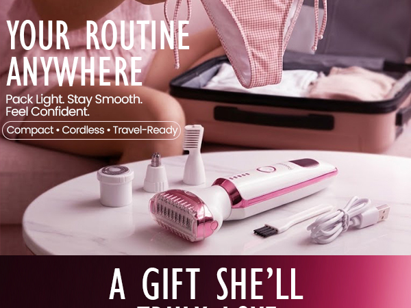 Electric Razor for Women Men Facial Hair Remover, Rechargeable Led Display Hair Removal Kit