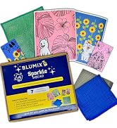 Blumix Ultimate Cleaning Kit – 7 Items: 2 Swedish Dishcloths, 2 Compressed Cellulose Sponges, 2 G...