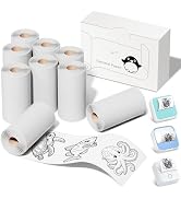 9 Rolls Sticker Printer Paper Compatible with Phomemo M02/Memoking T02/XenGro AHM2/NDYIN D21/Anyc...