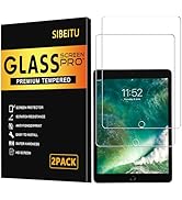 SIBEITU 2 Pack Screen Protector for iPad 6th Generation 9.7 Inch 2018 2017, HD Clear 9H Hardness ...