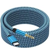 Type C to 3.5mm Audio Adapter 3FT Aux Cord Headphone Adapter Car Jack USB C to 3.5mm Cable for Sa...