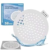 38 PCS Disposable Shower Drain Hair Catcher, Mesh Drain Covers Stickers, Peel & Stick Drain Strai...