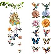 Ginfonr Diamond Art Wind Chimes, Animal 3D Wind Chimes Diamond Painting Kits, DIY Crystal Pendant...