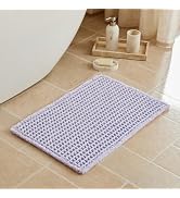 Triohero Waffle Bath Mat, Small Boho Bathroom Rugs Non Slip Washable, Ultra Soft Super Absorbent ...