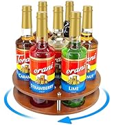 SHILFID Rotating Coffee Syrup Organizer Rack,Syrup Bottle Stand Holder for Coffee Syrup Station,7...