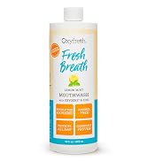 Premium Oxyfresh Lemon Mint Fresh Breath Mouthwash – Oral Rinse for Bad Breath – SLS & Fluoride Free