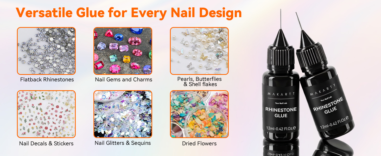 valentine's day nail gem glue