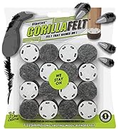 GorillaFelt Chair Leg Floor Protectors/Felt Glides (Set of 16) Tap-On Felt Furniture Pads Guarant...