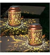 2 Pack Hummingbird Lanterns Outdoor, Waterproof Hanging Lantern Garden Decor, Birthday Gifts for ...