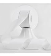 MEEDEE White Grosgrain Ribbon 2 Inch Grosgrain Hair Ribbon 25 Yards Per Roll Thick White Ribbon f...