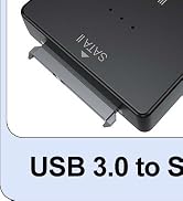 Hard Drive Reader, USB 3.0 to SATA Adapter & Duplicator for Internal 2.5'' SSD 3.5'' HDD with 12V...