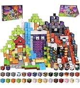 Vdealen 300 PCS Magnetic Blocks-Magnetic Building Blocks, Stacking Magnetic Cubes Toy for Kids, S...