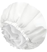 Shower Caps for Women, Terry Cloth Lined EVA Exterior Elastic and Reusable Bath Caps, Double Wate...