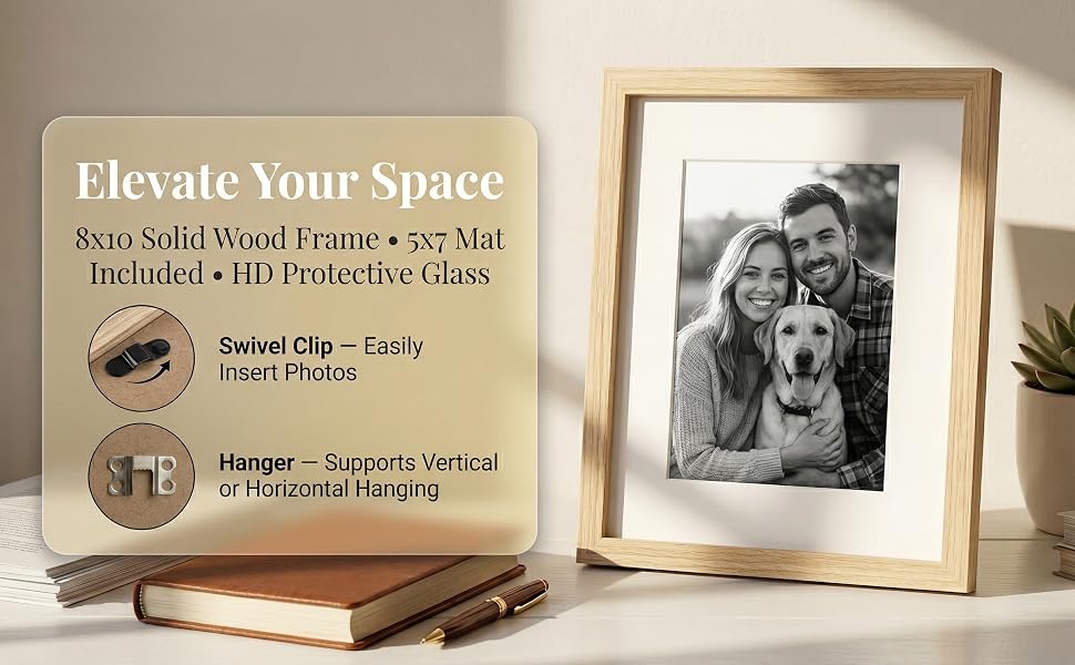 5x7 picture frame with mat