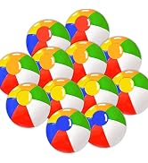 Dshengoo 12 Pcs Beach Balls,Swimming Pool Party Toys,12" Inflatable Summer Water Ball for Kids,Ou...
