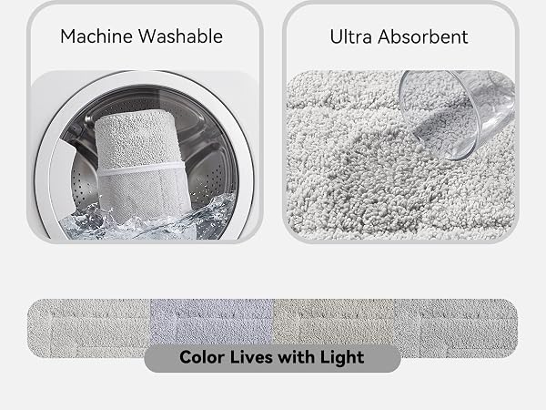 GRANNY SAYS Gray Bathroom Rugs