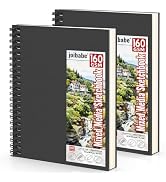 Joibabe 9"x12" Hardcover Mixed Media Sketchbook,2 Pack 160Gsm/98LB 120 Sheets Mixed Media Paper, ...