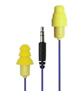 Plugfones Guardian in-Ear Earplug Earbud Hybrid - Noise Reduction in-Ear Headphones(Blue & Yellow)
