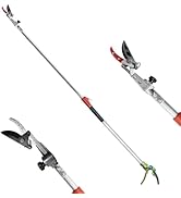 GARTOL Pruner for Garden, Cut Upto 1 Inch & Hold Telescopic Pole Pruner, Fruit Picker with Rotati...
