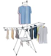 YUBELLES Clothes Drying Rack, Gullwing Space-Saving Laundry Rack, Foldable Drying Racks for Laund...