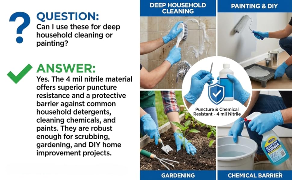 can I use these for deep household cleaning or painting?