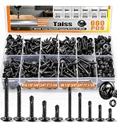 Taiss 660PCS #8#10 Self Tapping Screws for Metal,410 Stainless Steel Truss Head Self Drilling Scr...