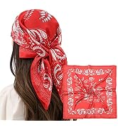 RIIQIICHY Head Scarf Like Silk Satin Hair Scarf for Women Sleeping Square Designer Scarf for Hair...