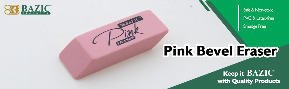 PINK BEVEL ERASER