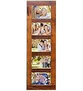 Hope Woodworking Rustic Wooden Collage Picture Frames – Multi Opening Frame for 5x7 Images - Fini...